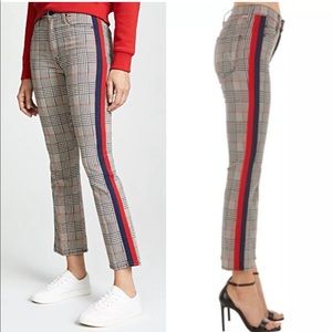 NEW $238 MOTHER PLAID PANTS 27 26 DENIM JEANS